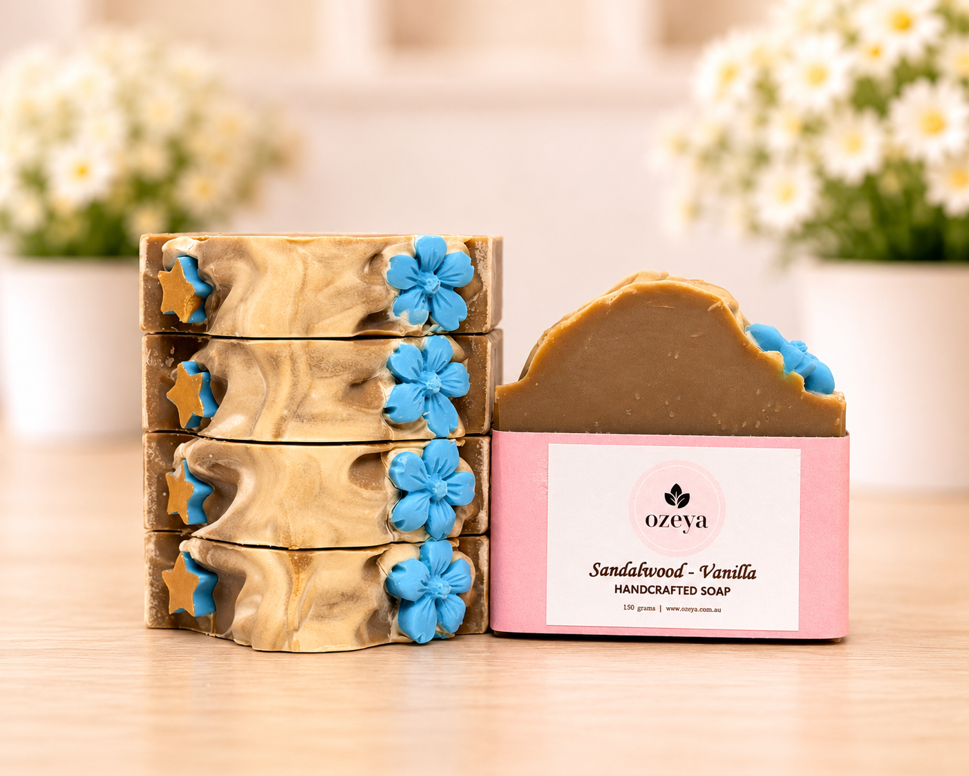 Sandalwood & Vanilla Handmade Soap | Luxury Artisan Soap | Australian Made | Palm Oil Free | 160g