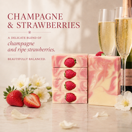 Champagne & Strawberries | Handmade Soap | Gifts for Her